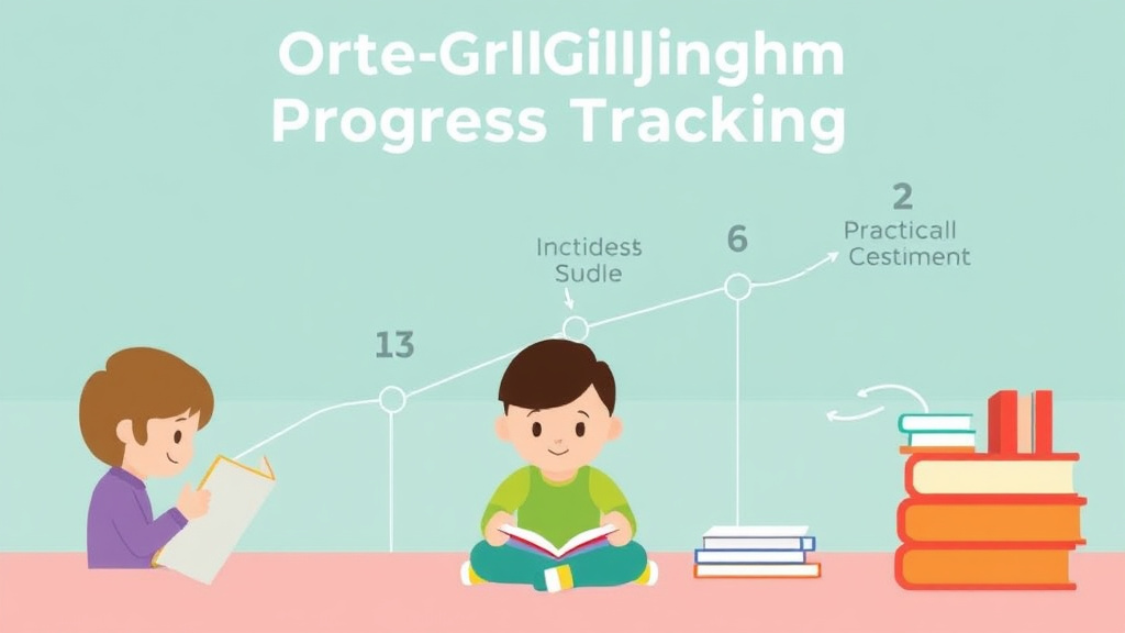 Visual guide for practical steps in orton gillingham progress tracking