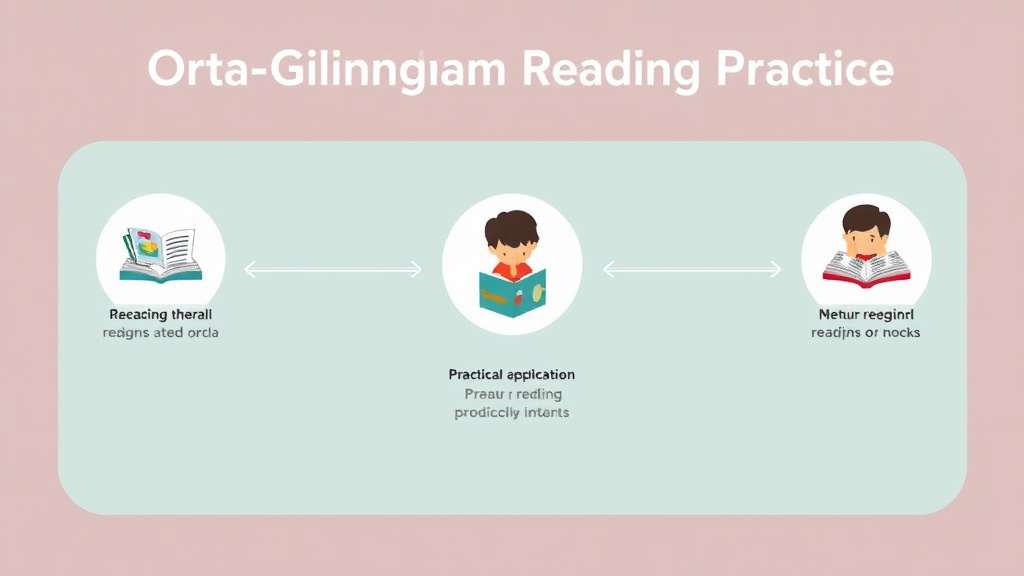 Visual guide for practical steps in orton gillingham reading practice