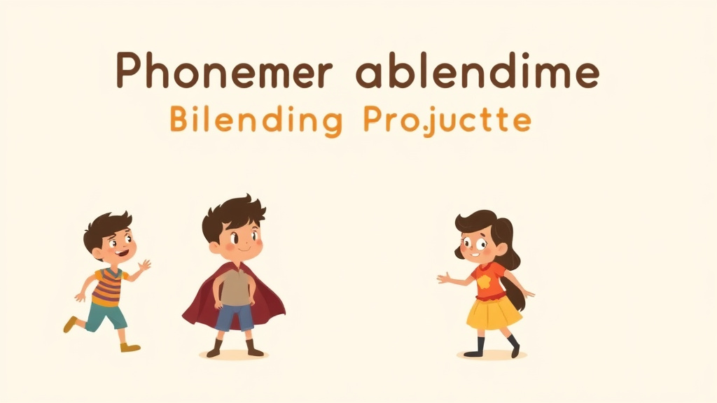 Illustration showing key concepts related to phoneme blending practice