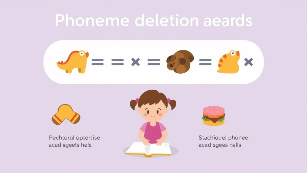 Visual guide for practical steps in phoneme deletion exercises