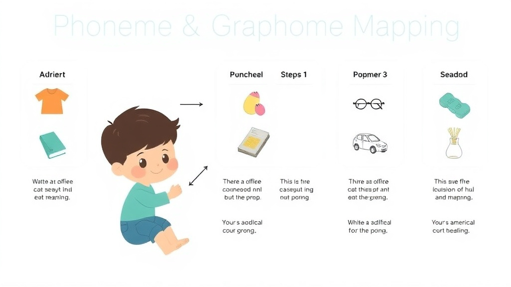 Visual guide for practical steps in phoneme grapheme mapping