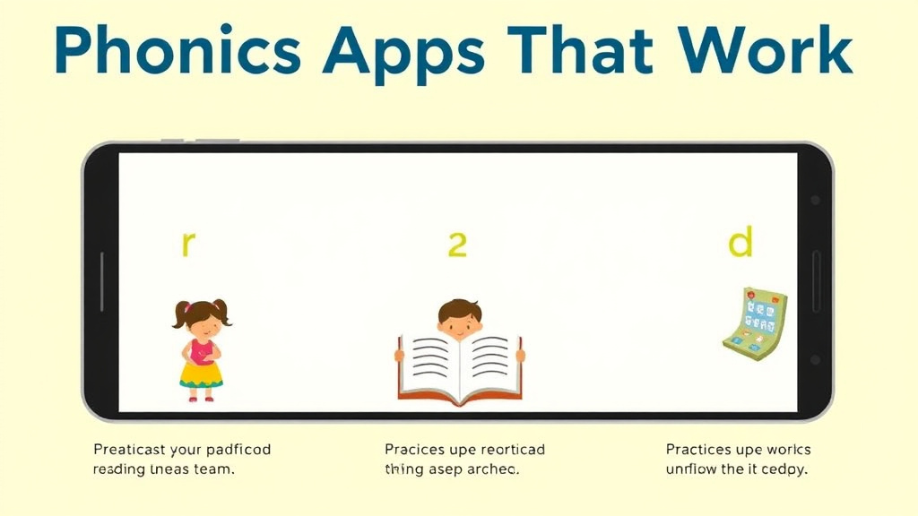 Visual guide for practical steps in phonics apps that work