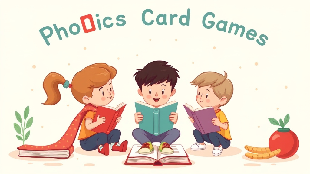Illustration showing key concepts related to phonics card games