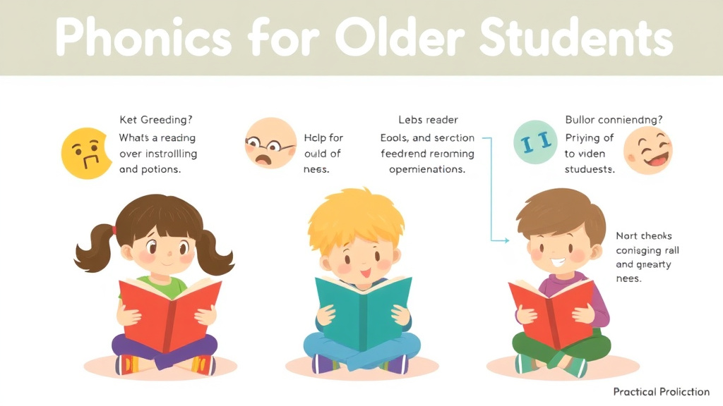 Visual guide for practical steps in phonics for older students