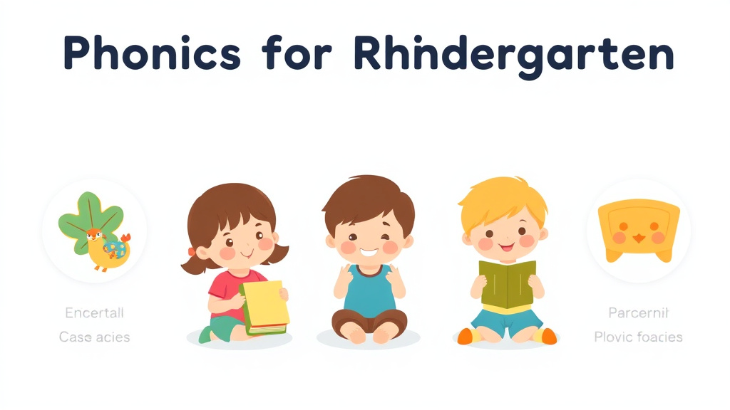 Illustration showing key concepts related to phonics for pre kindergarten
