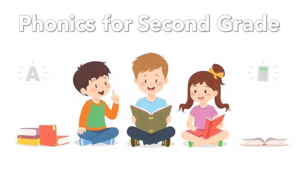 Illustration showing key concepts related to phonics for second grade