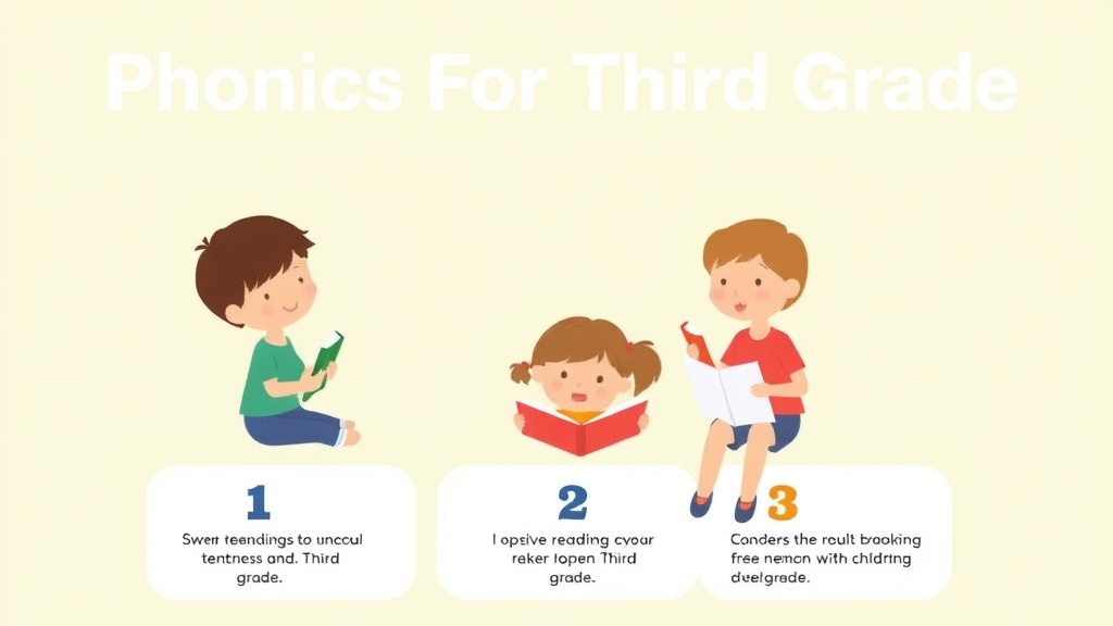 Illustration showing key concepts related to phonics for third grade