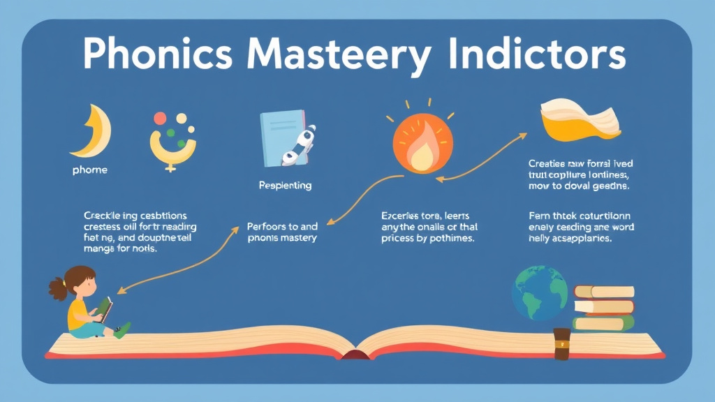 Illustration showing key concepts related to phonics mastery indicators