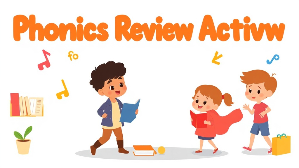 Illustration showing key concepts related to phonics review activities