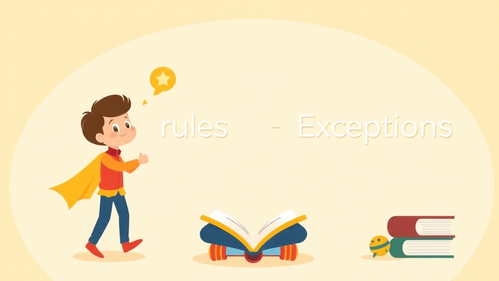 Illustration showing key concepts related to phonics rules exceptions