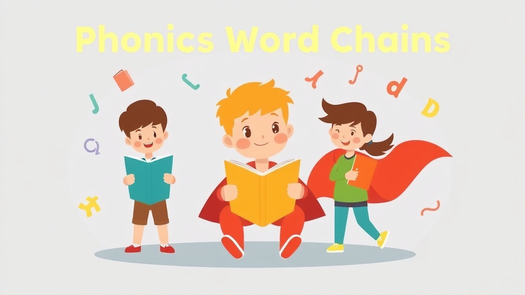 Illustration showing key concepts related to phonics word chains