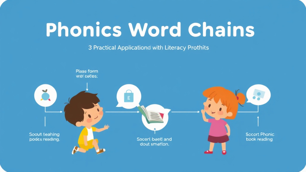 Visual guide for practical steps in phonics word chains