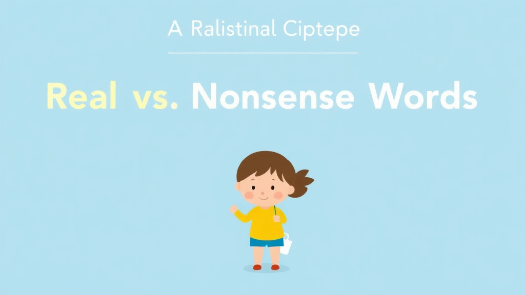 Visual guide for practical steps in real vs nonsense words practice