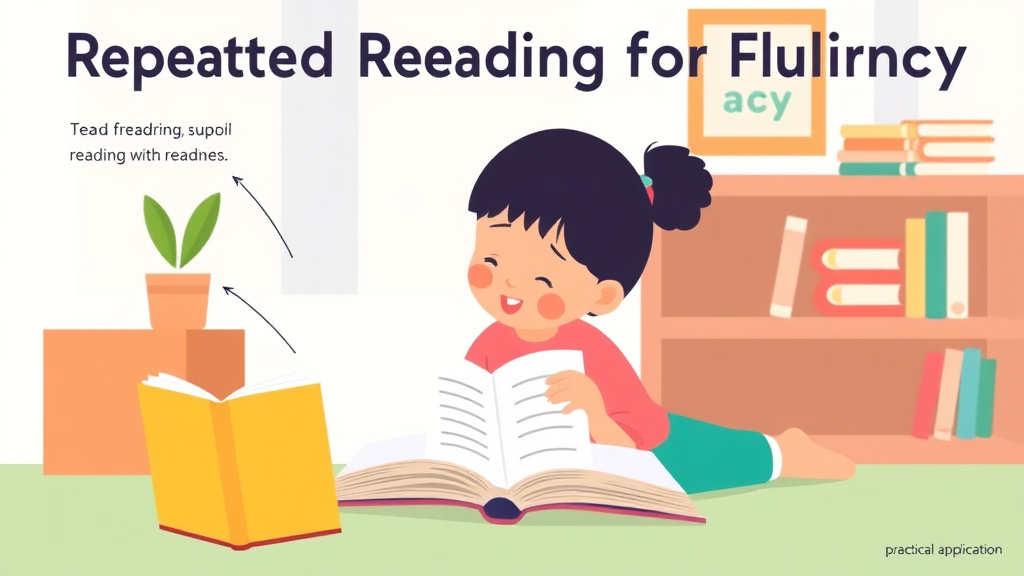 Visual guide for practical steps in repeated reading for fluency