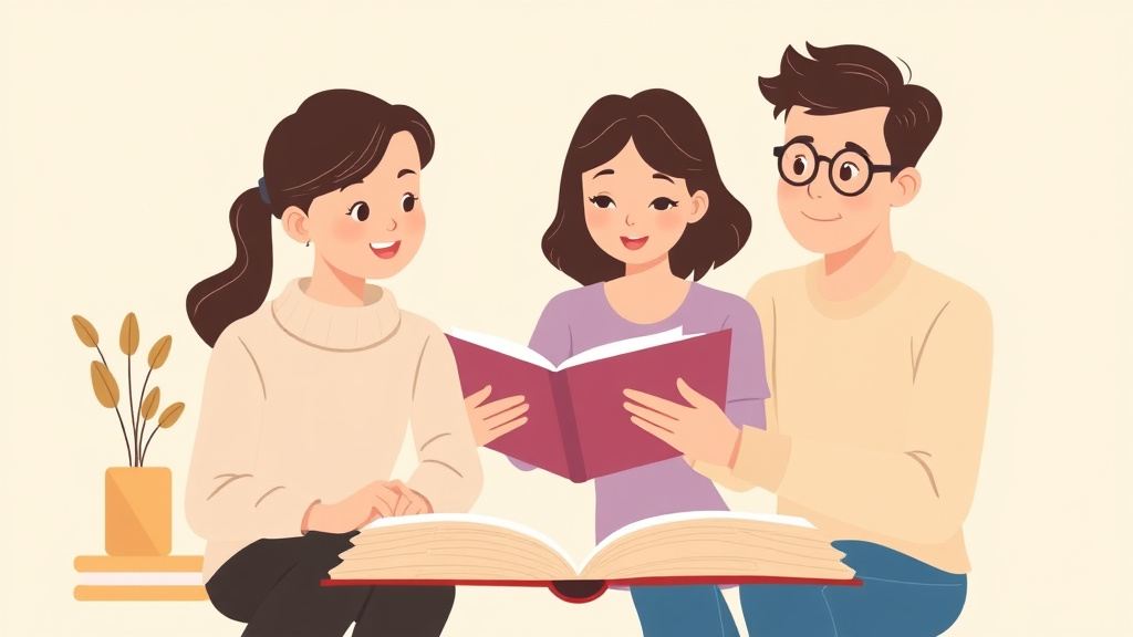 Illustration showing key concepts related to science of reading for parents