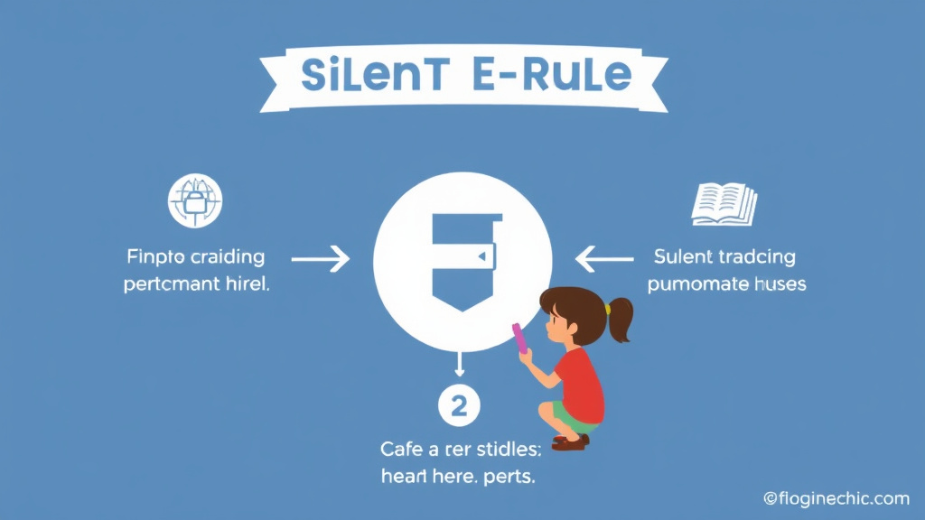 Visual guide for practical steps in silent e rule