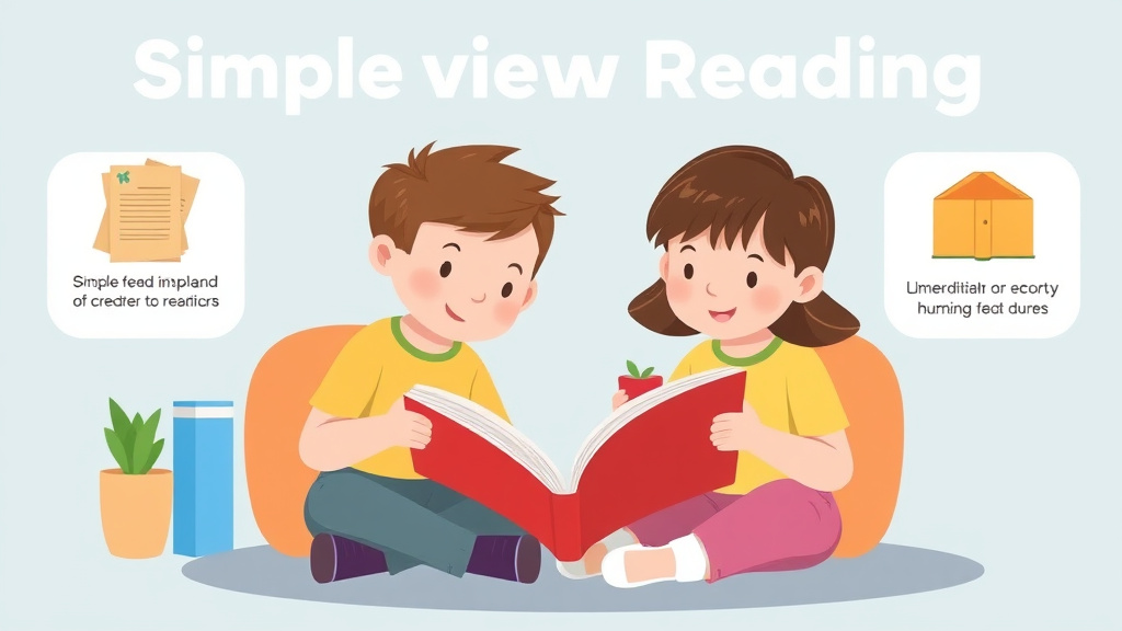 Visual guide for practical steps in simple view of reading