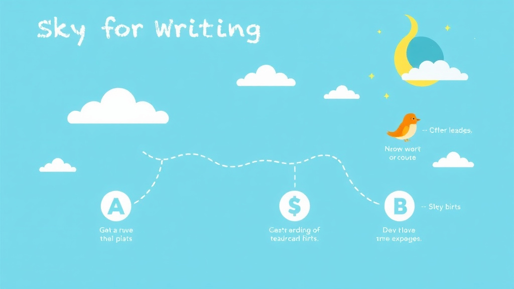 Visual guide for practical steps in sky writing for phonics