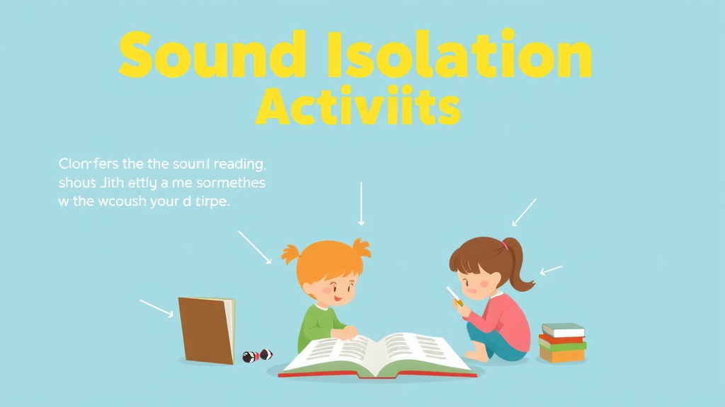 Visual guide for practical steps in sound isolation activities