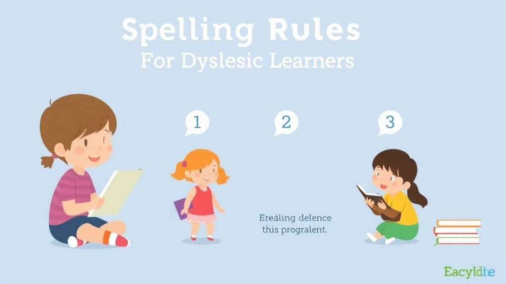 Visual guide for practical steps in spelling rules for dyslexic learners