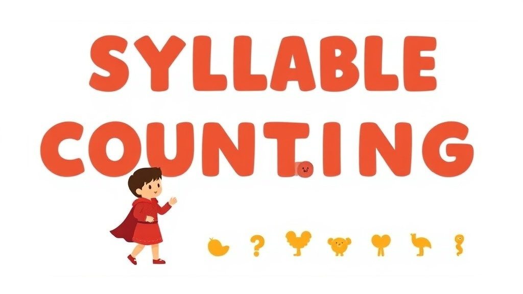 Illustration showing key concepts related to syllable counting activities