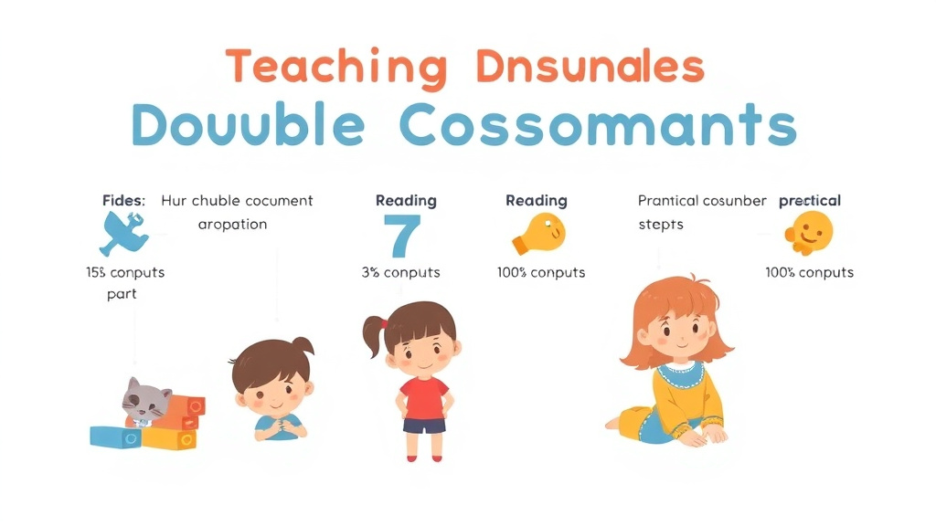 Visual guide for practical steps in teaching double consonants