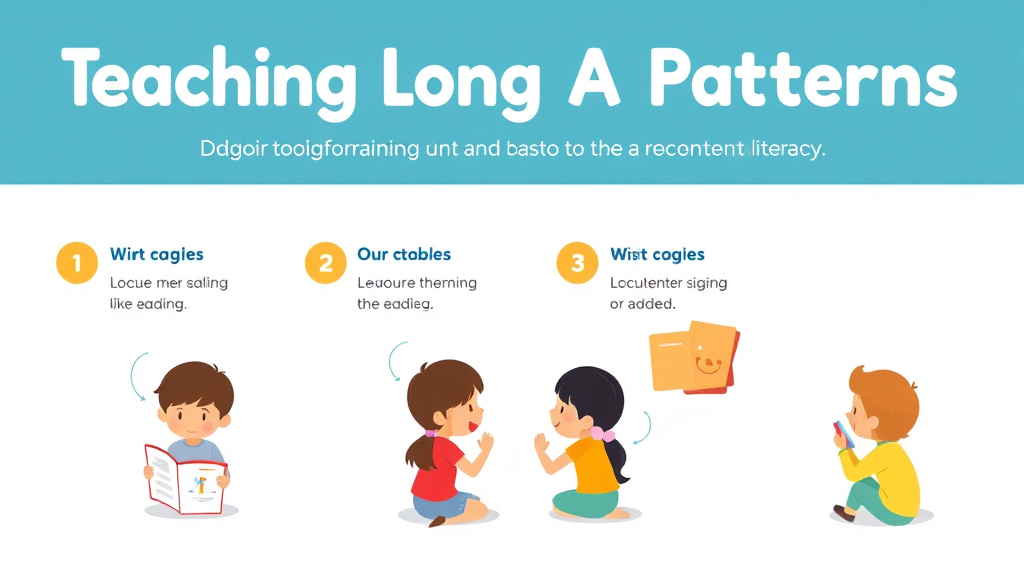 Visual guide for practical steps in teaching long a patterns