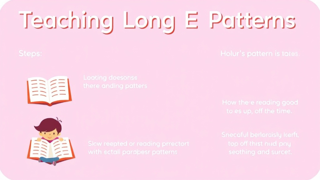 Visual guide for practical steps in teaching long e patterns