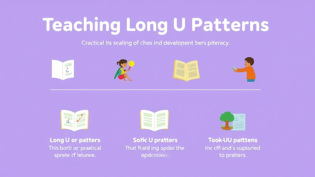 Visual guide for practical steps in teaching long u patterns