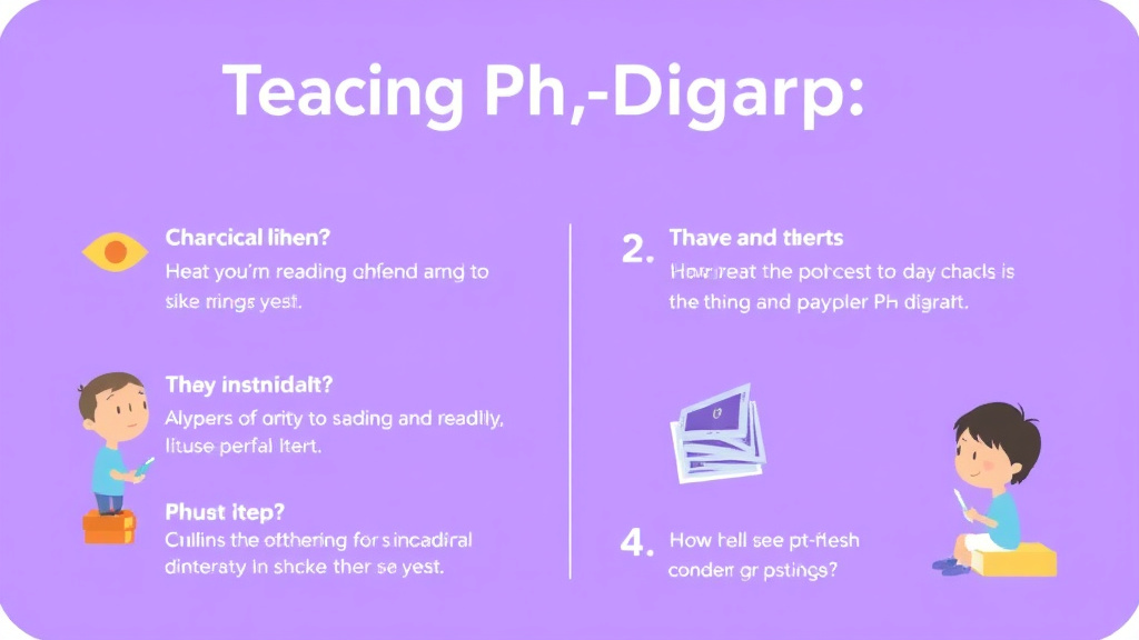 Visual guide for practical steps in teaching ph digraph