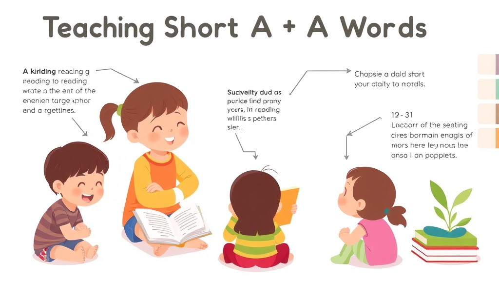 Visual guide for practical steps in teaching short a words