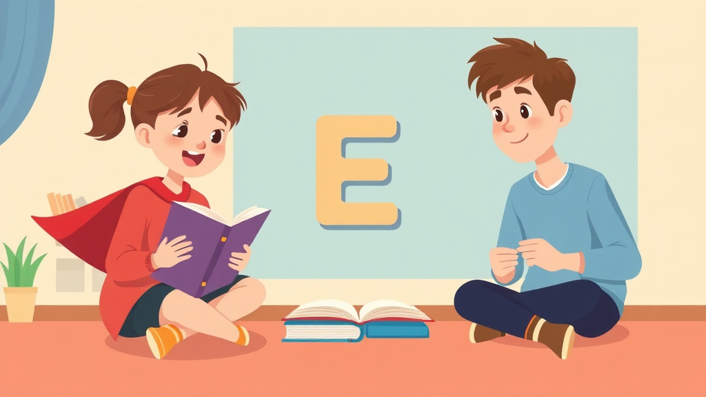 Illustration showing key concepts related to teaching short e words