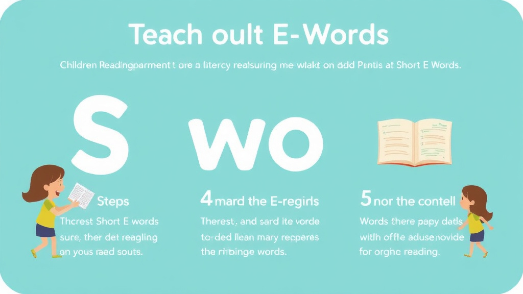 Visual guide for practical steps in teaching short e words