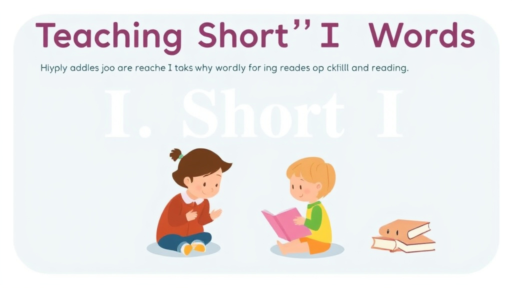 Visual guide for practical steps in teaching short i words