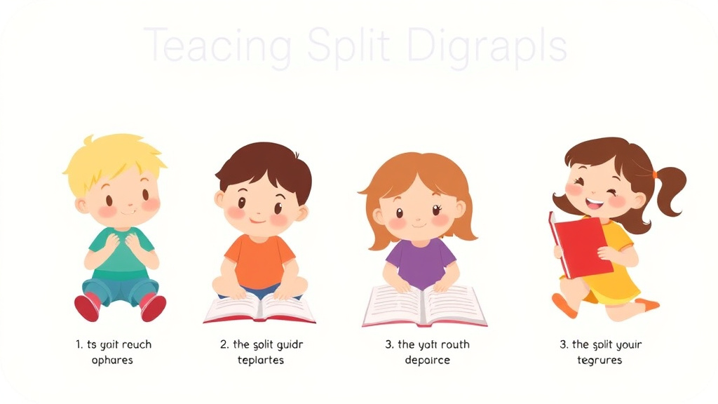 Visual guide for practical steps in teaching split digraphs