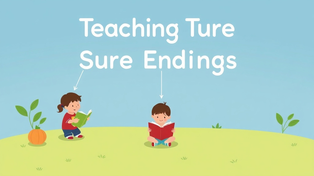Visual guide for practical steps in teaching ture sure endings