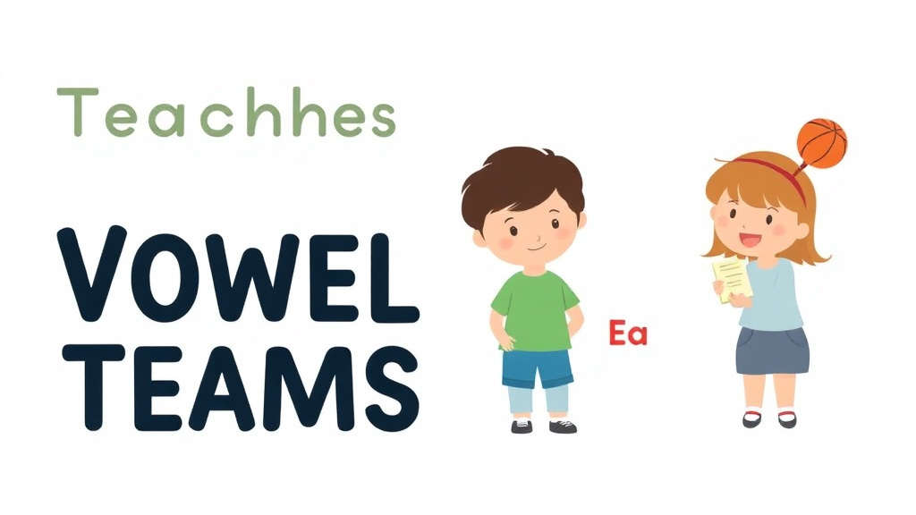 Visual guide for practical steps in teaching vowel teams ee ea