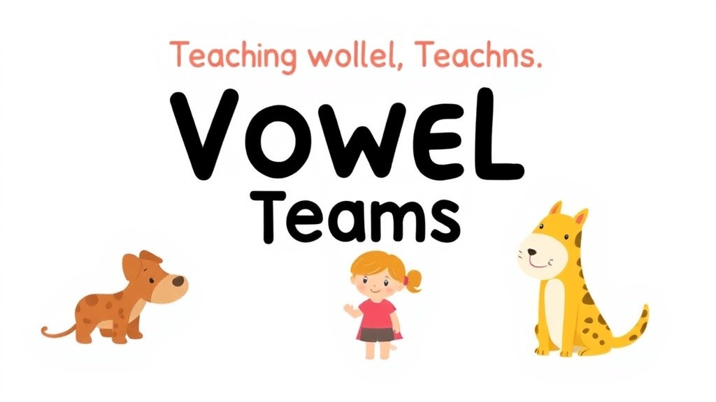 Visual guide for practical steps in teaching vowel teams oa ow