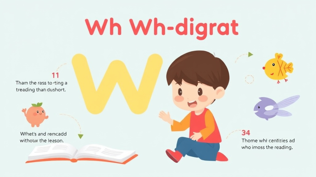Visual guide for practical steps in teaching wh digraph