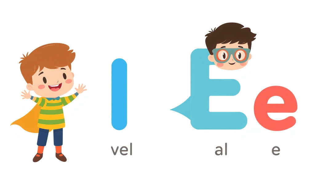 Illustration showing key concepts related to vowel consonant e syllables