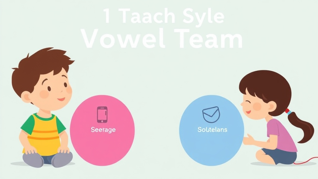 Visual guide for practical steps in vowel team syllables