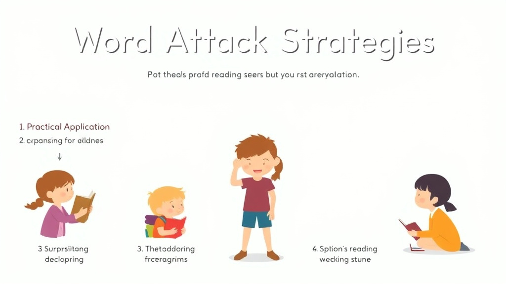 Visual guide for practical steps in word attack strategies