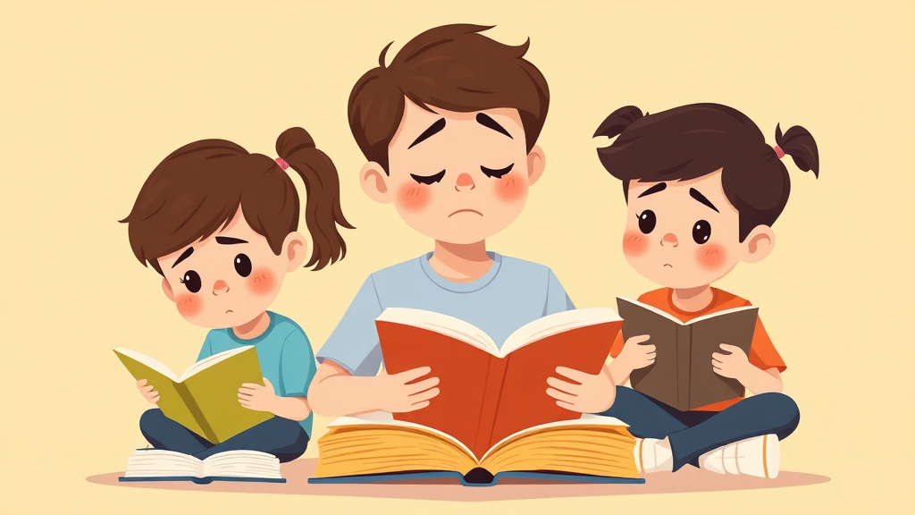 Illustration showing key concepts related to attention and reading struggles