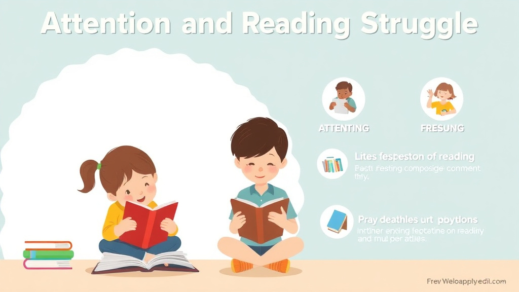 Visual guide for practical steps in attention and reading struggles
