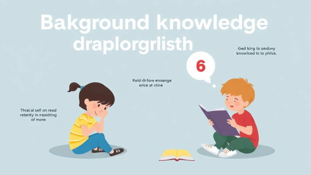 Visual guide for practical steps in background knowledge and reading struggles