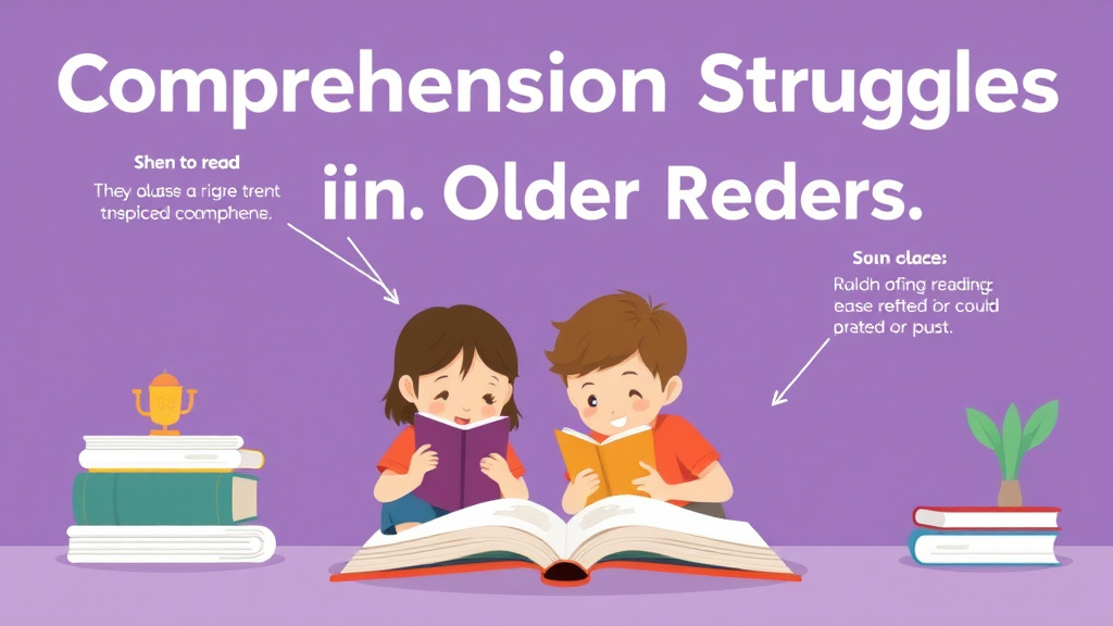 Visual guide for practical steps in comprehension struggles in older readers