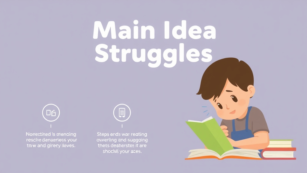 Visual guide for practical steps in main idea struggles
