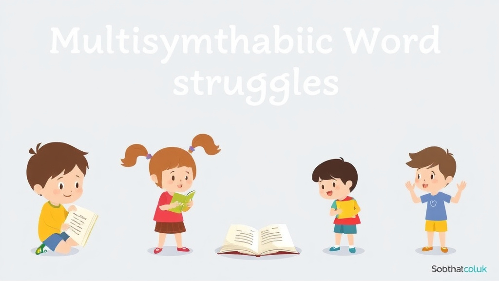 Visual guide for practical steps in multisyllabic word struggles