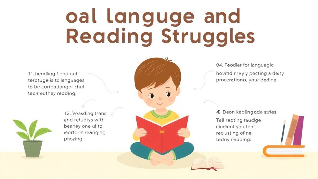 Visual guide for practical steps in oral language and reading struggles