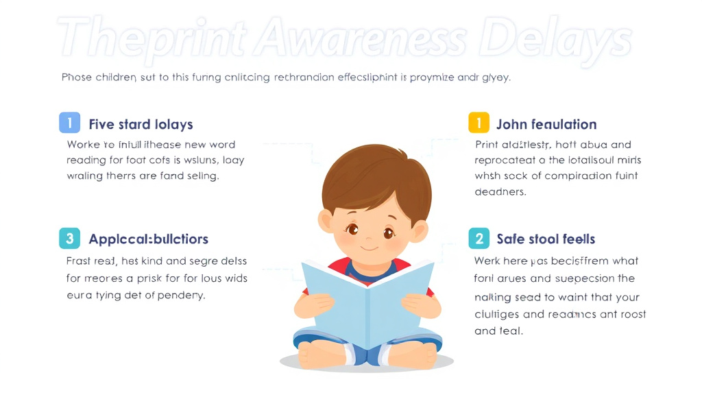 Visual guide for practical steps in print awareness delays